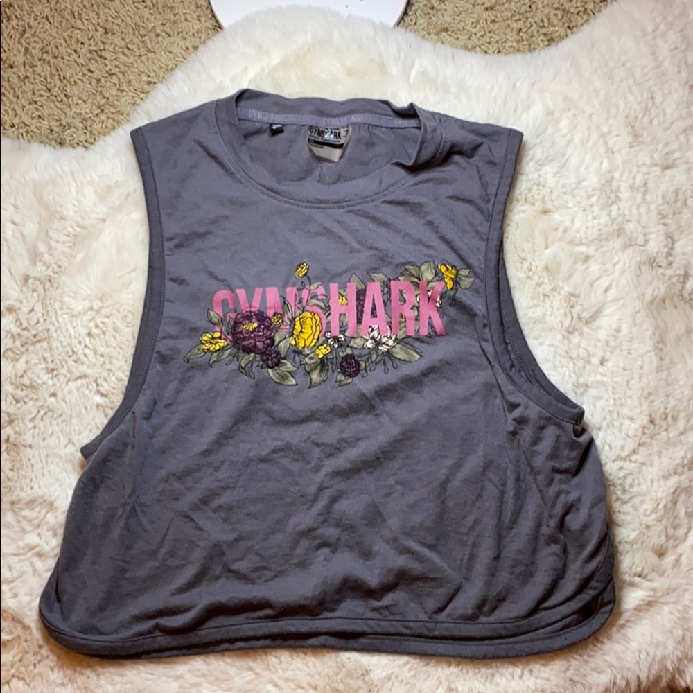 Grey gymshark tank top